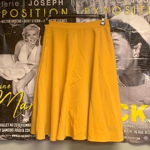 Mustard circle skirt by ModCloth
